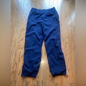 Mens POLO RALPH LAUREN Navy  Warm Up Track Pant XLarge orange/white Side Stripe